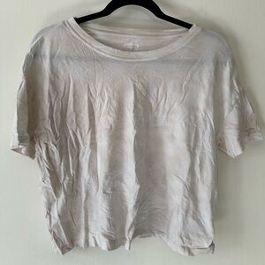 Old Navy medium cropped tee neutral tie dye